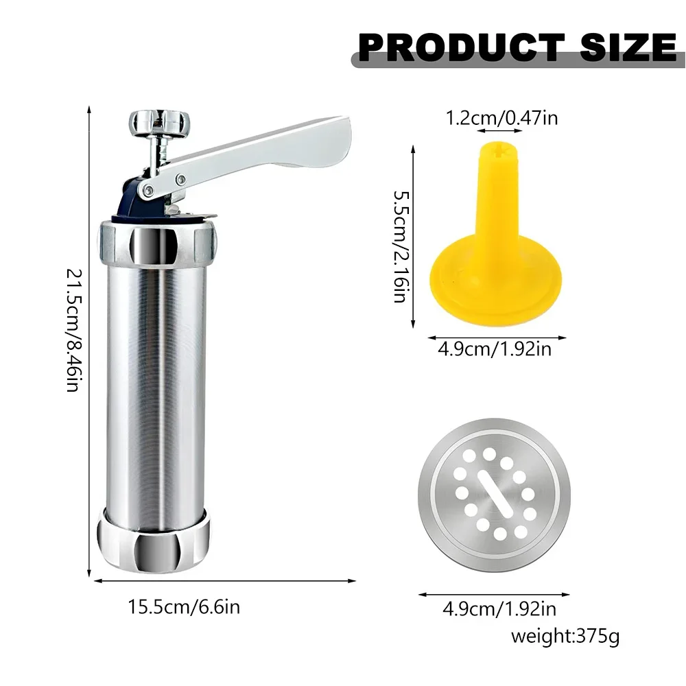 10/20pcs Cookie Press Machine Stainless Steel Biscuit Extruder Press Cookie Gun Kit Set DIY Biscuit Maker Baking Supplies