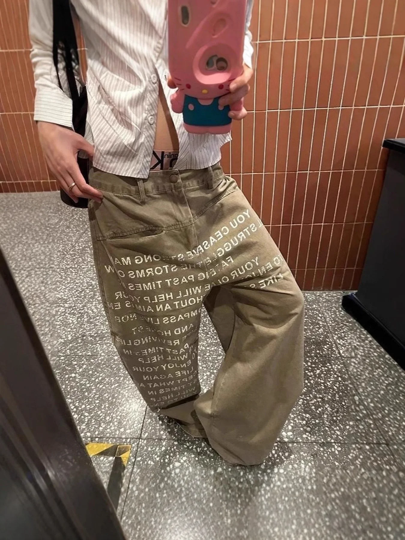 Y2K Pattern Letter Jeans Unisex Vintage Wide Leg Streetwear Gothic Harajuku Hip Hop Pants American Casual Fashion Denim Trousers