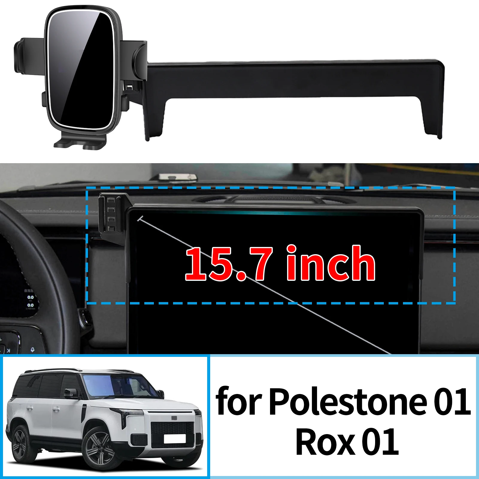 

fit for Polestone 01 Rox 01 Stable Clip-On Phone Holder​​ Mount Screen Base No Vibration​ Car accessoires