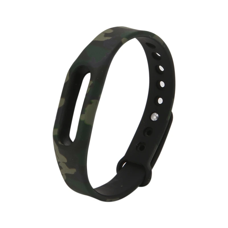 E65A Compatible for  Mi Band 1 Durable Sweatproof Bracelet Adjustable Watch Silicone Replacement Bands Smartwatch Strap