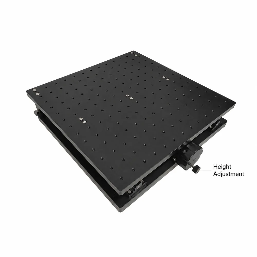 PT-QX400 Manual Tilting Stage Adjustable Angle Platform Tilt Worktable Drilled Mounting Base 70kg Load