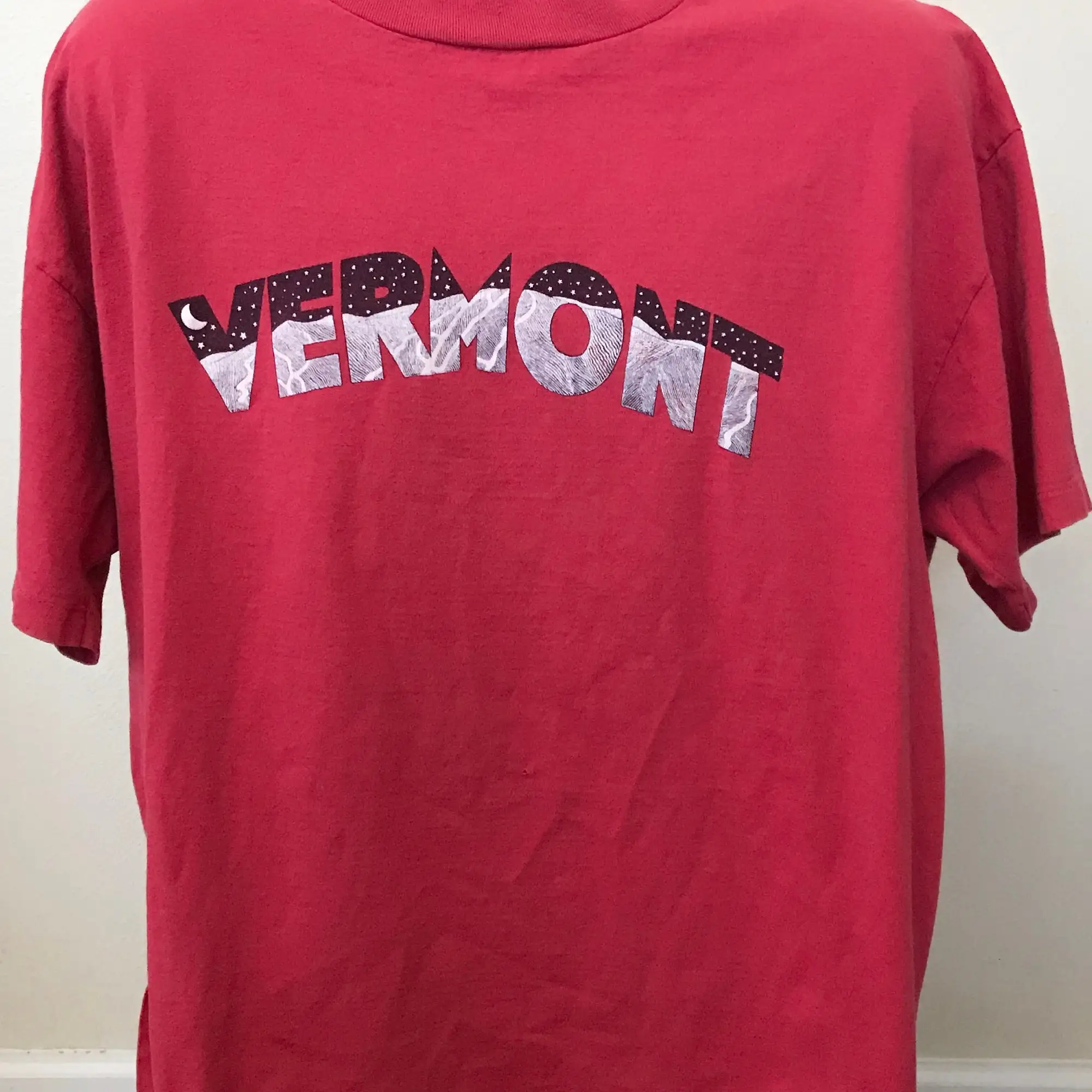 2Xl Vermont T Shirt Grungy Red Made In The Usa Shirts Tall And Large