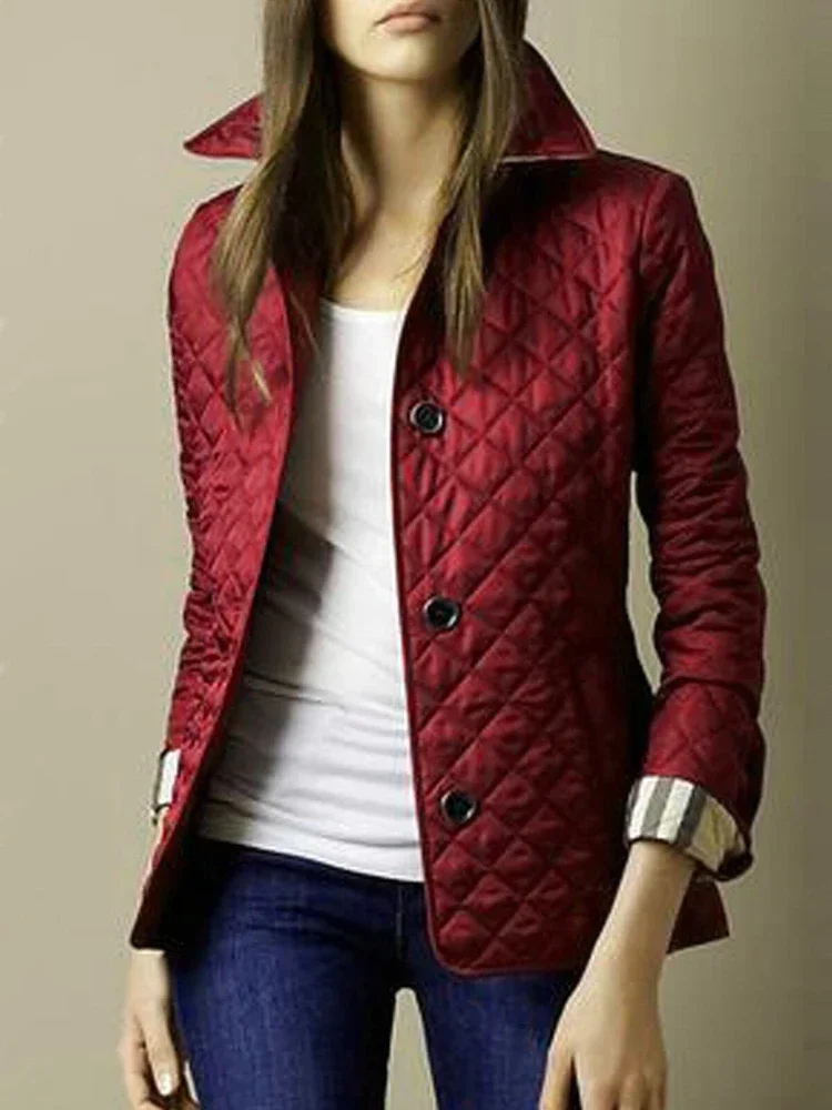 Overcoat Women Traf Plus Size Lapel Jacket Classic Plaid Blazer Streetwear Cotton Fashion Full Sleeve Topcoat Autumn Winter