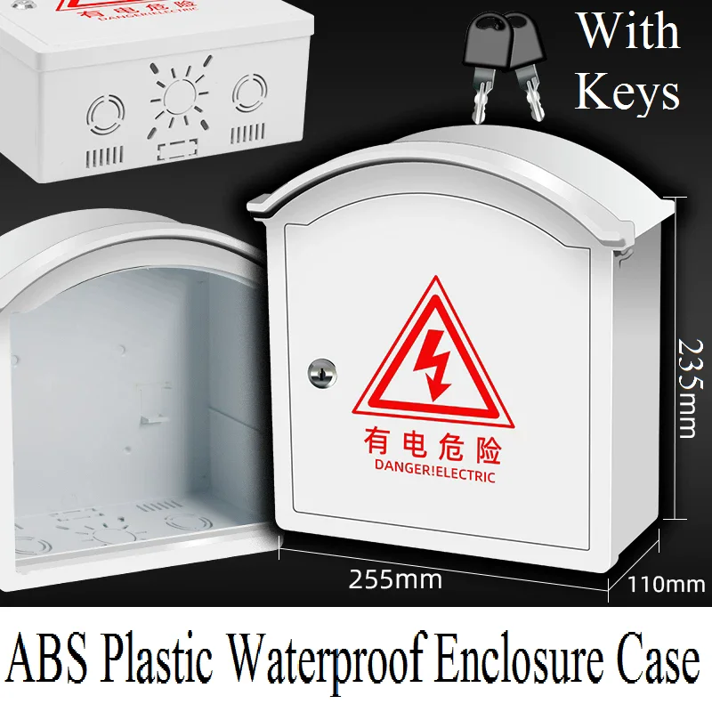 Monitoring Equipment Outdoor Waterproof Box Power box Electrical Enclosure Case ABS Plastic Waterproof Sealed Junction Wire Box
