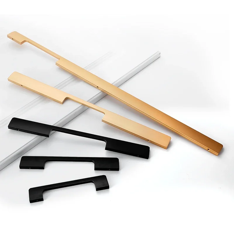 

YM American Kitchen Cabinet Door Handles 600MM Black Orange Gold Cabinet Door Knobs Cabinet Drawer Pulls Furniture Hardware 299