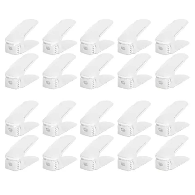 A01F-Shoe Slot Organizer 20-Pack For A Pair Of Shoes- 4-Level Adjustable Stacker Rack For Closet Storage