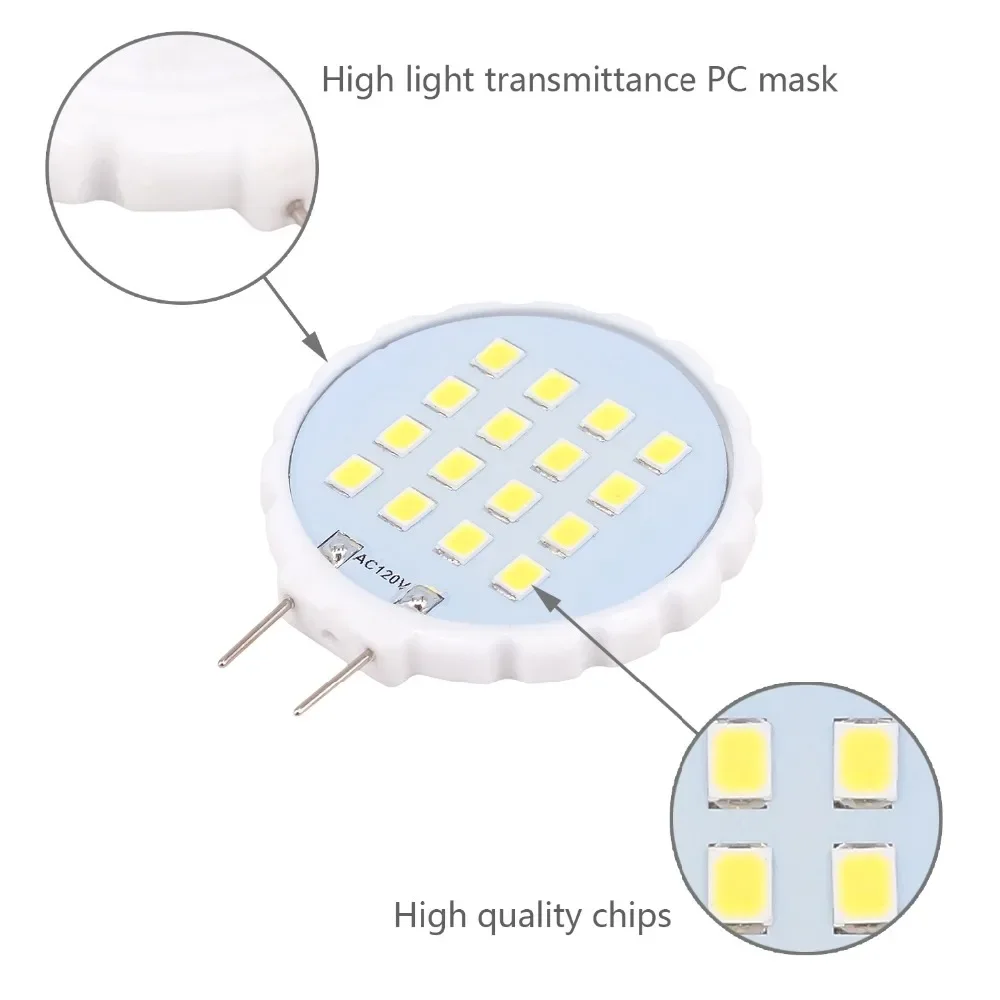 100pcs 120V G8 LED Light Bulb 2W G8 Led Crystal Lamp Replace 20W Halogen G8 For Chandelier Crystal Ceiling Fan Kitchen Lighting