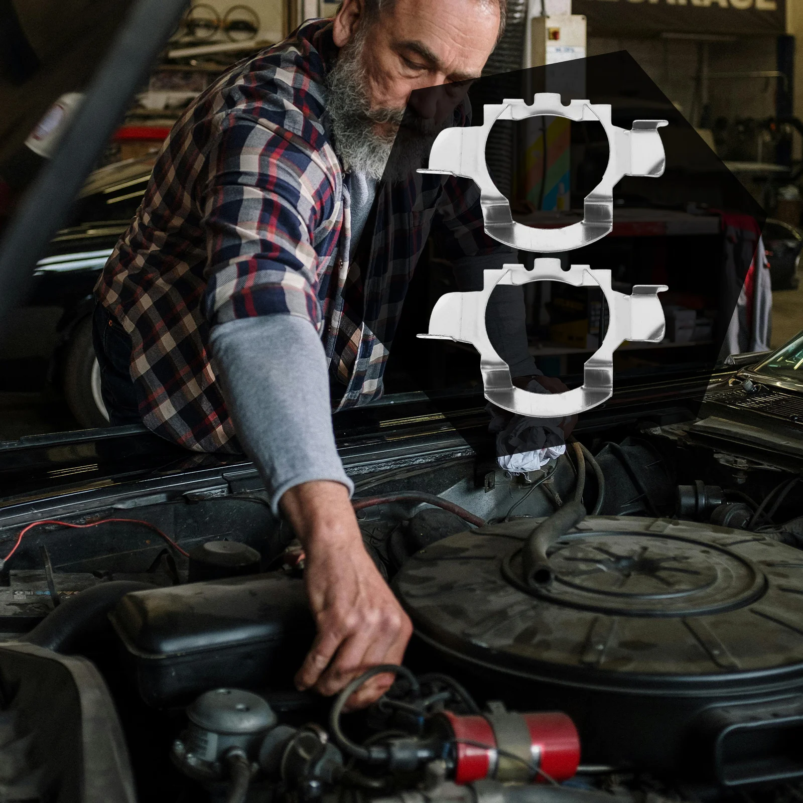 

2PCS LED Car Socket Bulb Base Retainer Clip Adapter for Stable Installation Durable Material Easy to Use