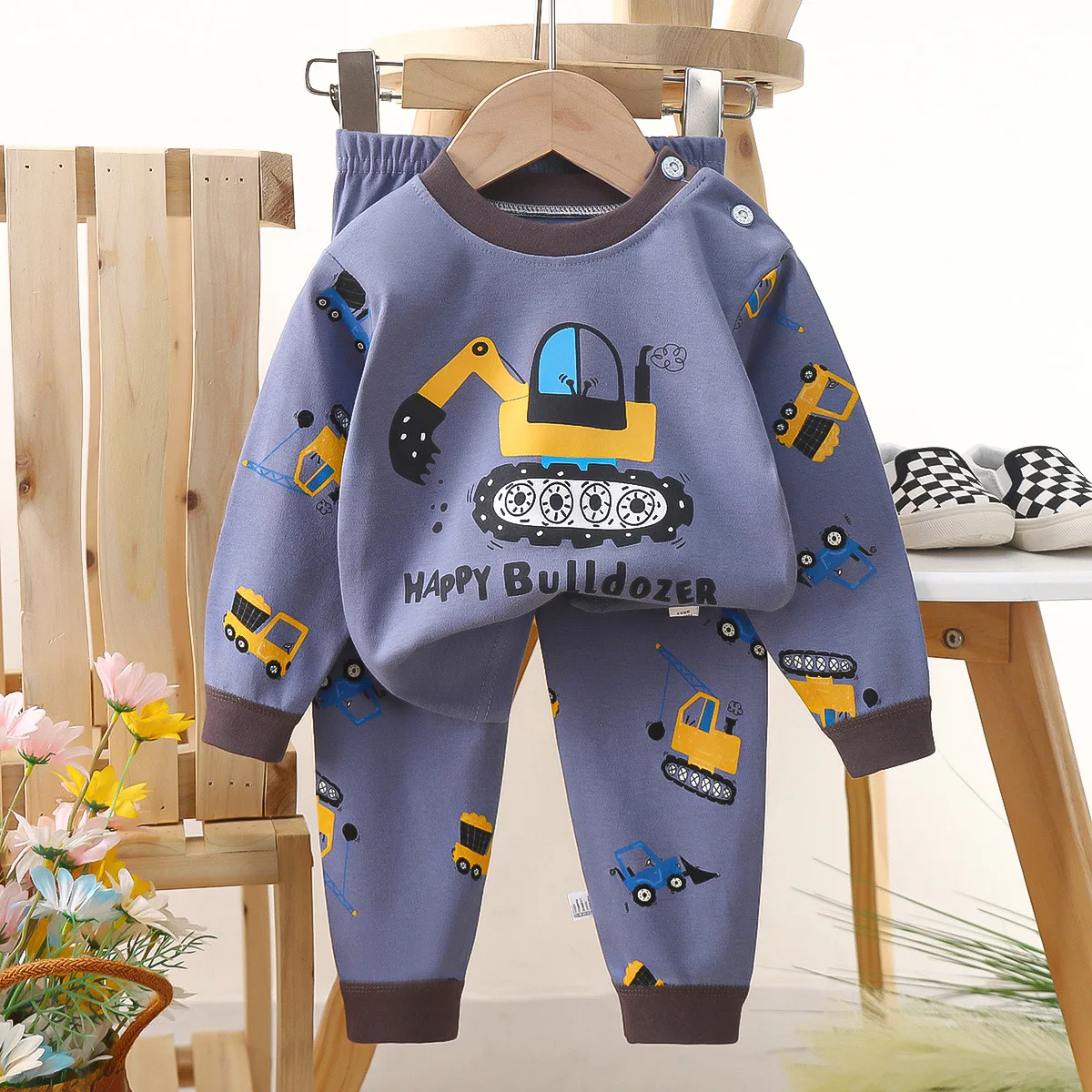 Spring Toddler Girl Clothes Boys Sets Clothing Casual Cartoon Cute Stripe Cotton Long Sleeve Baby Tops+Pants Kids Outfits BC479