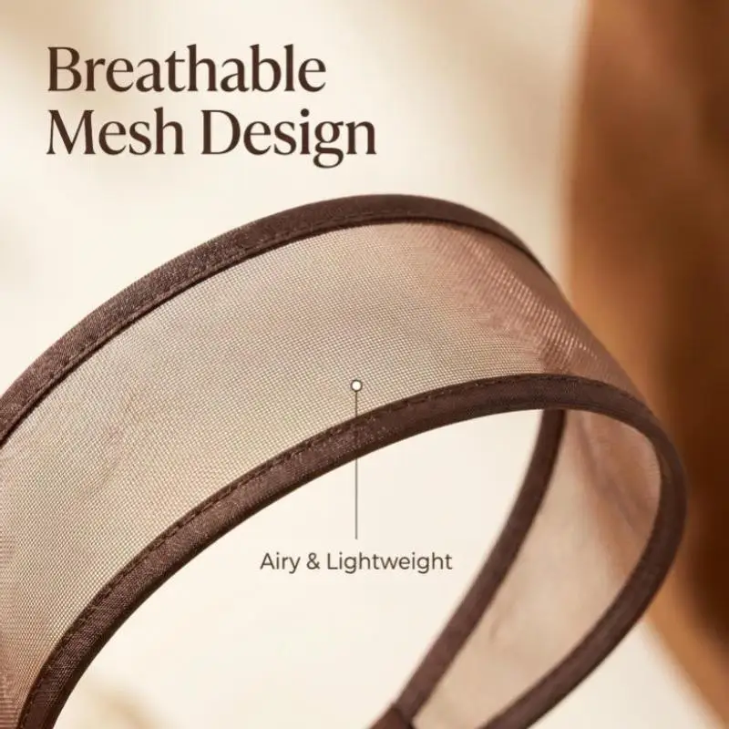 Atmungsaktive Mesh-Stirnbänder mit weichem, rutschfestem Design, perfekt für den täglichen Gebrauch, Make-up, Hautpflege, Yoga und Workout. – Detail 3