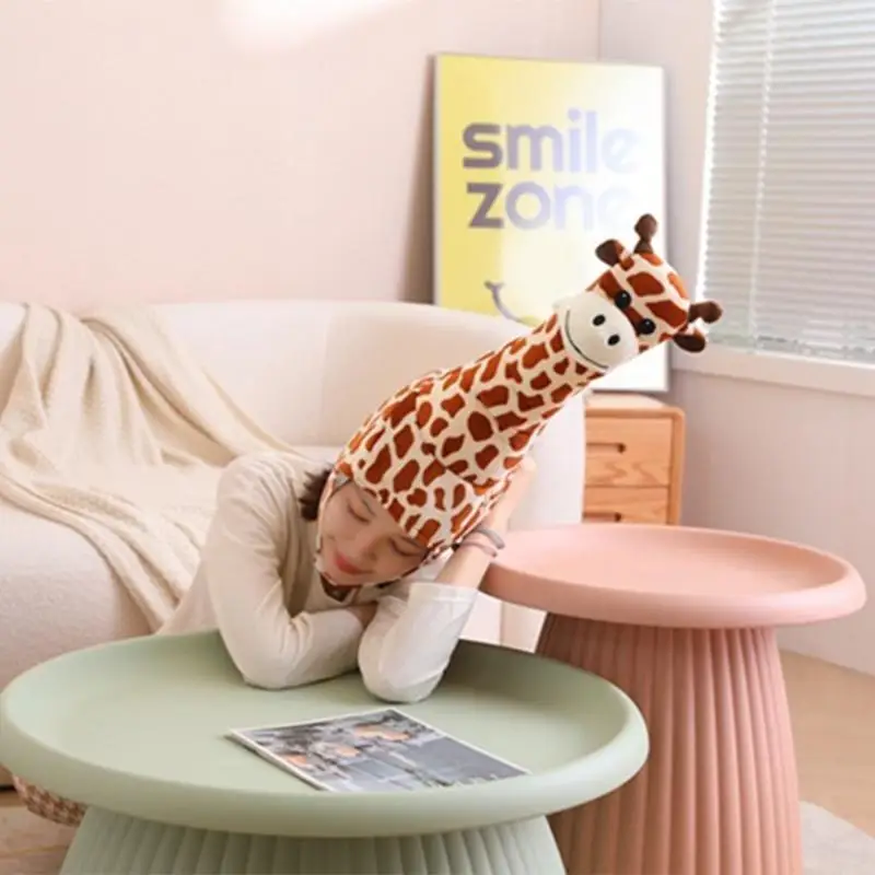 39BD 3D Giraffe Animal Hat Plush Headgear Birthday Party Hat Role Play Costume Caps