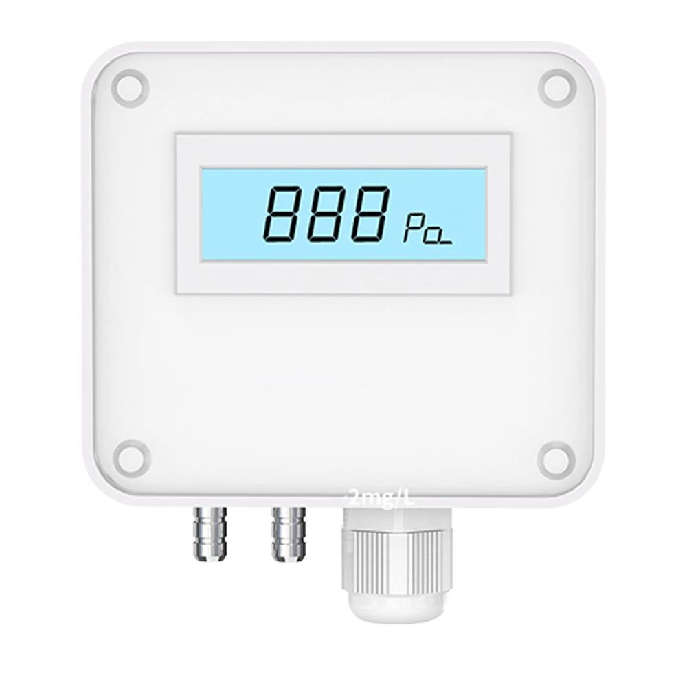 Micro-Pressure Differential Sensor Air Pressure Pressure Air Duct Negative Pressure Digital Display Transmitter RS485 Output