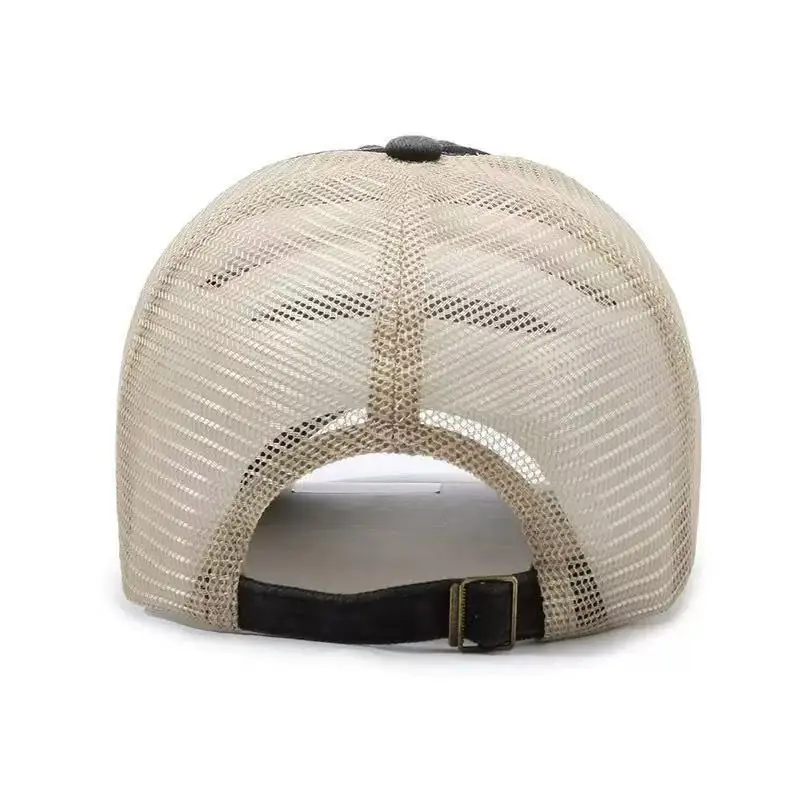 Custom Logo Washed Mesh Cap Breathable Baseball Hat Retro Soft Top Summer Old Washed Cotton Caps Sun Protection Visor Gorras view 4