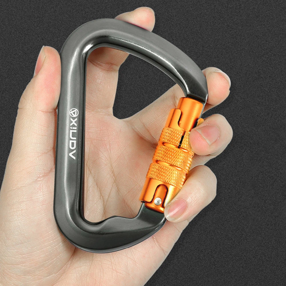 30kN قفل حلقة تسلق الثقيلة تسلق الصخور Carabiner الجبل Caribiniers لتسلق الصخور رابيلينج وتسلق الجبال