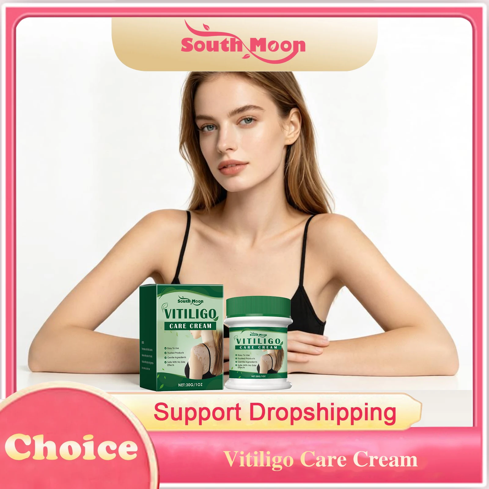 Vitiligo Care Cream Relief Itching White Spot Treatment Ointment Enhance Melanin Even Skin Tone Brightening Nourishing Skin Care