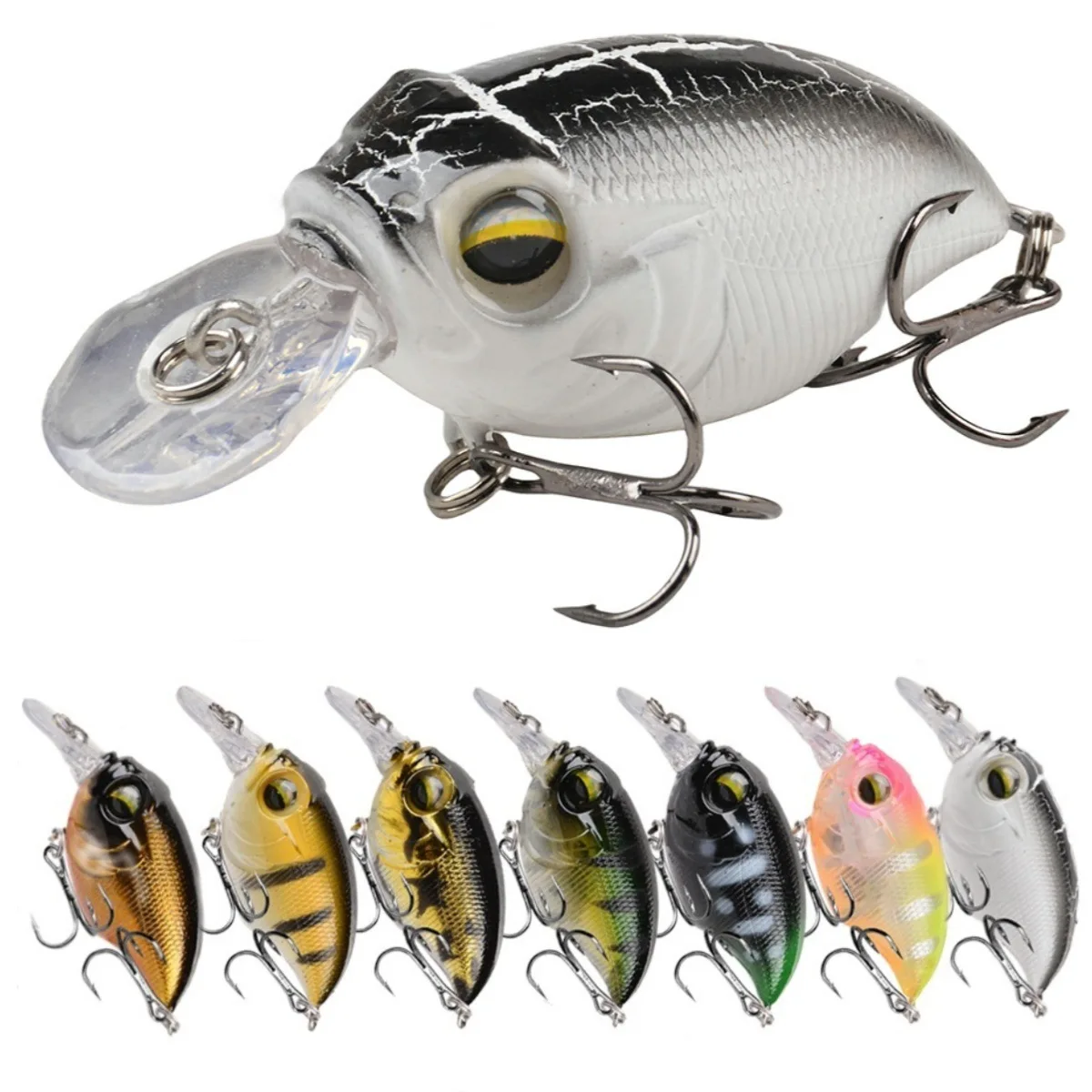 

New Crankbait Wobblers Lure 58mm/8.2g High Quality Hooks 10 Different Colors Artificial Bait Hard Fishing Cranks