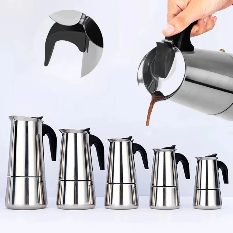 Panci Kopi 2/4/6/9/12 Cangkir, - Moka Pot Stove ulasan dan harga