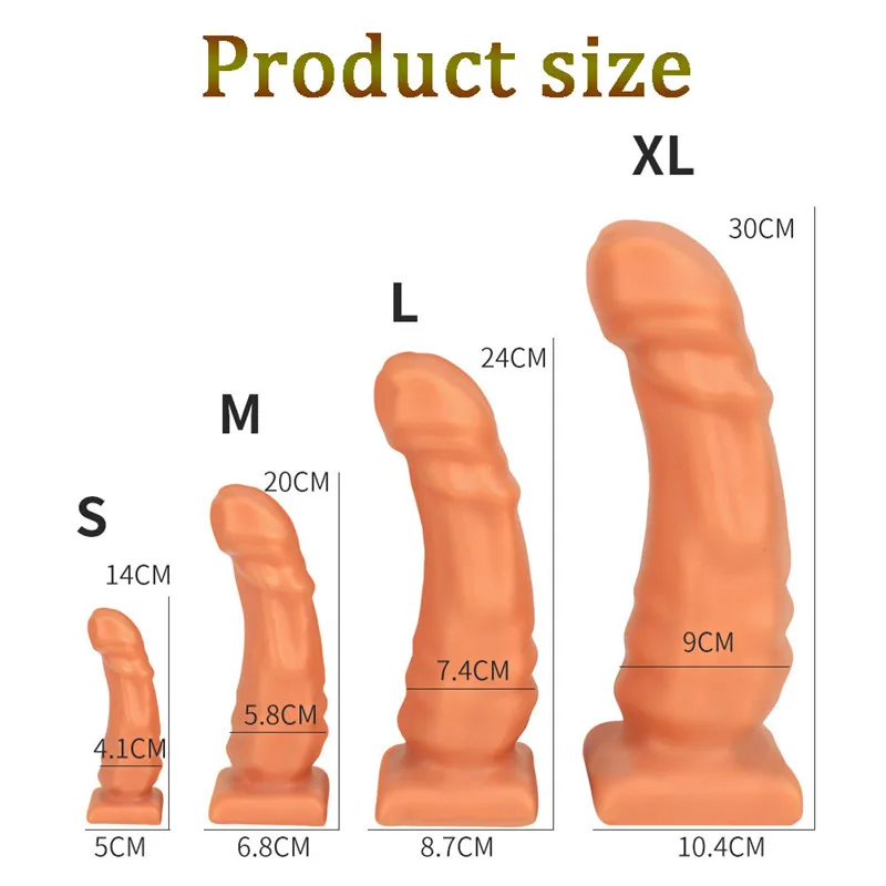 2022 New Soft Silicone Huge Butt Plug Long Anal Plug Big Butt Plug Vaginal Anus Dilator Prostate Massager Sex Toys For Men Woman