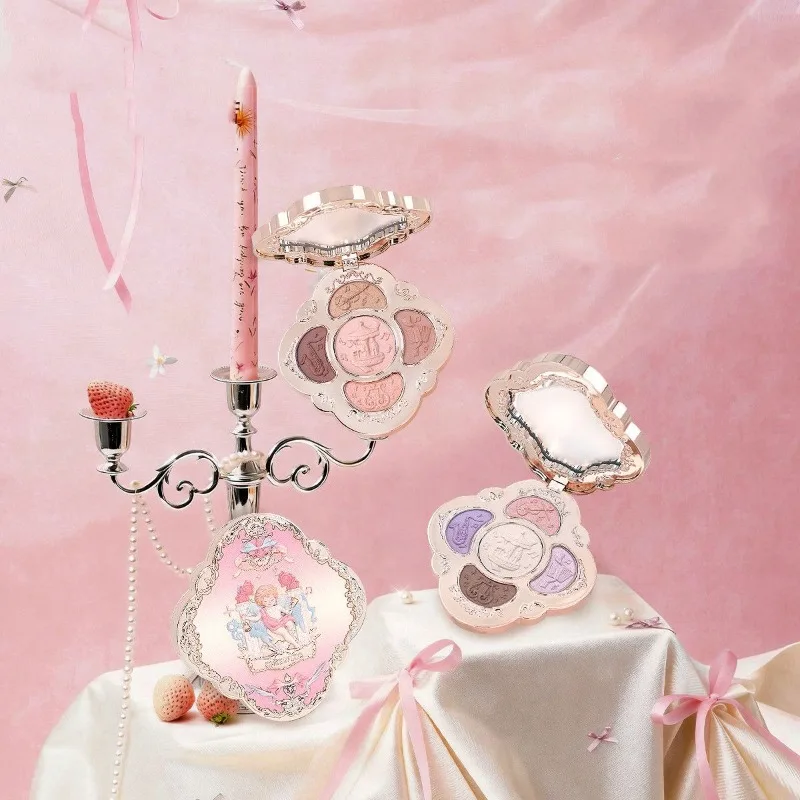 Cheerflor Limited Edition 5Color Eyeshadow Palette Contour & Highlighter,Portable Neutral Earth-Tone Face Palette Makeup