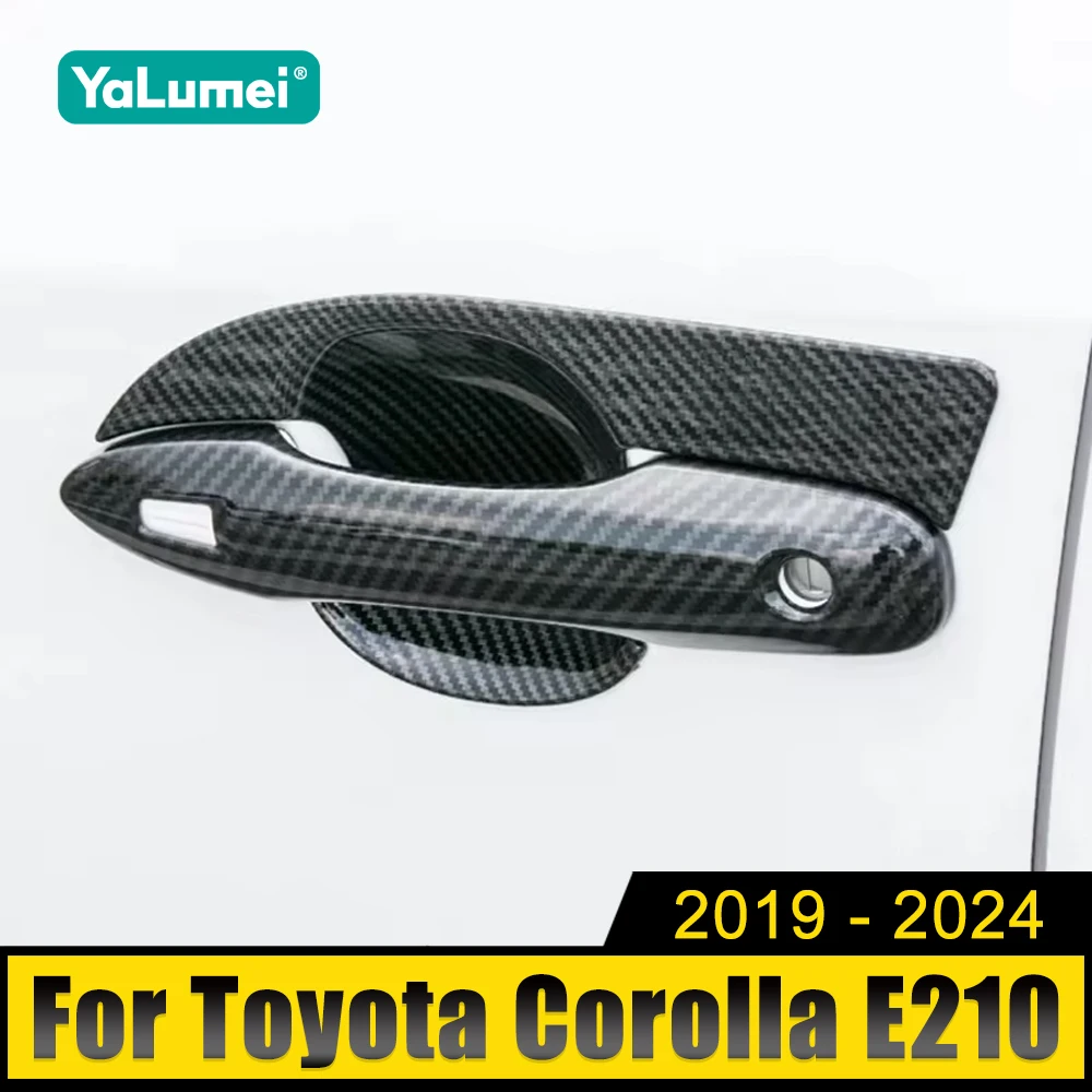 For Toyota Corolla E210 2019 2020 2021 2022 2023 2024 Hybrid ABS Car External Outer Door Handle Bowl Catch Cover Trims Stickers