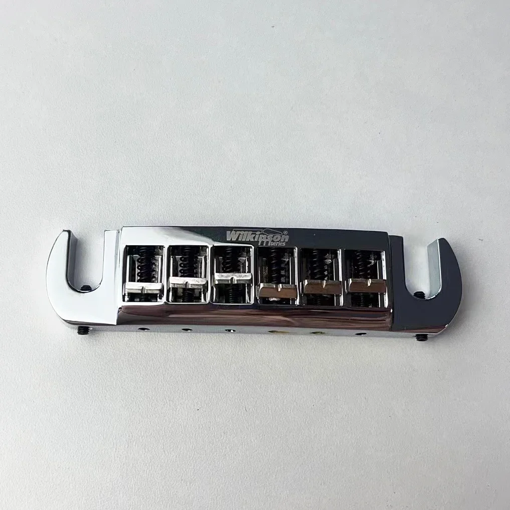 Wilkinson Electric Guitar Bridge Tailpiece WOGT3   Chrome Silver Adjustable Wraparound