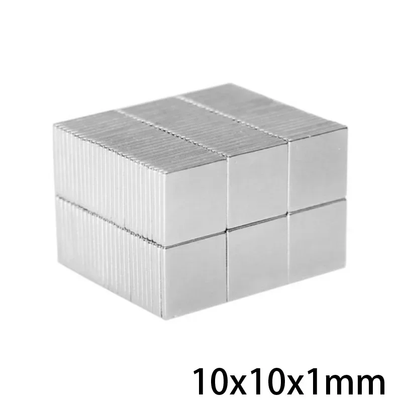 10x10x1mm Neodymium Magnet 10mm*1mm thin Powerful NdFeB Magnets 10x10x1mm Block Strong Rare Earth Magnetic 10*10*1