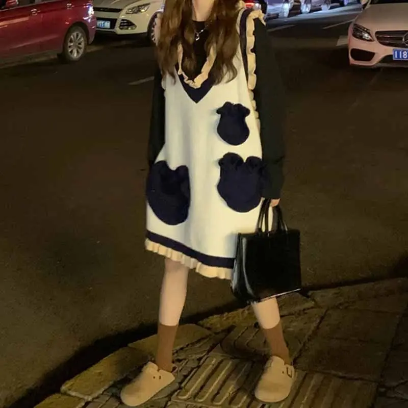 

Вязаные платья без рукавов для женщин: нарядные, для вечеринок и свадеб, весенние, с панелями, узелками, в девичьем стиле преппи, с оборками, пуговицами в форме сердца, простые