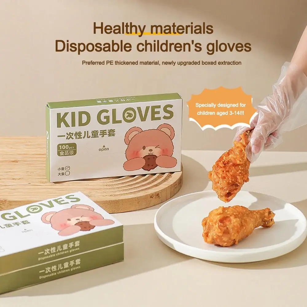 Household Acid Work Safety Disposable Gloves Food Grade TPE Latex Free Gloves Transparent Non-Slip Cleaning Gloves
