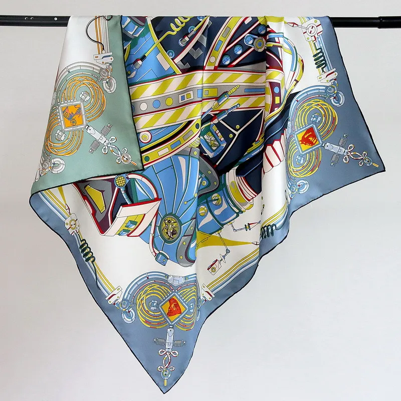

18MM Silk Scarf Women Hand Rolled Bandanas Head Bag Accessories Luxury Designers 90 Shawls Hair Neck Scarves