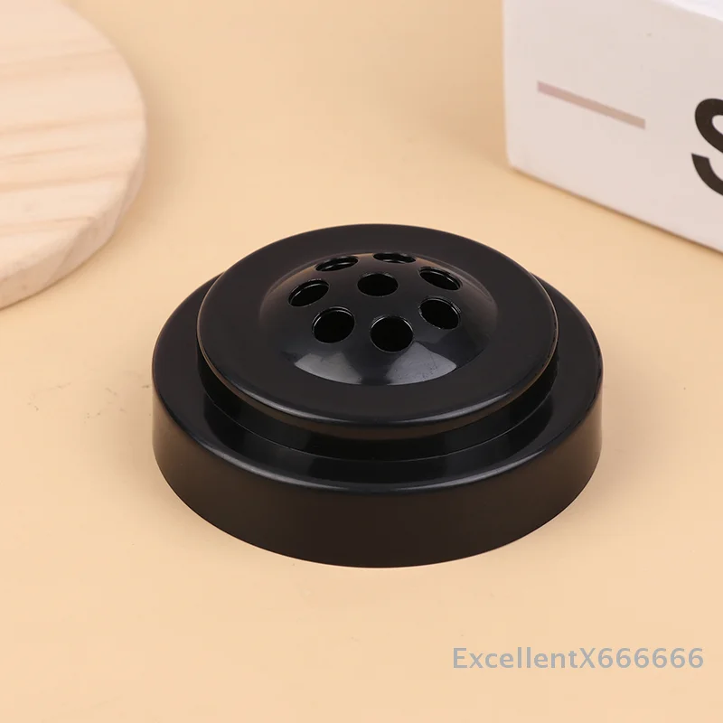 พลาสติกสีดํา MINI เสาธงฐาน 8 หลุมแบบพกพาโต๊ะขาตั้งธง Hand WAVE Office Home Decor