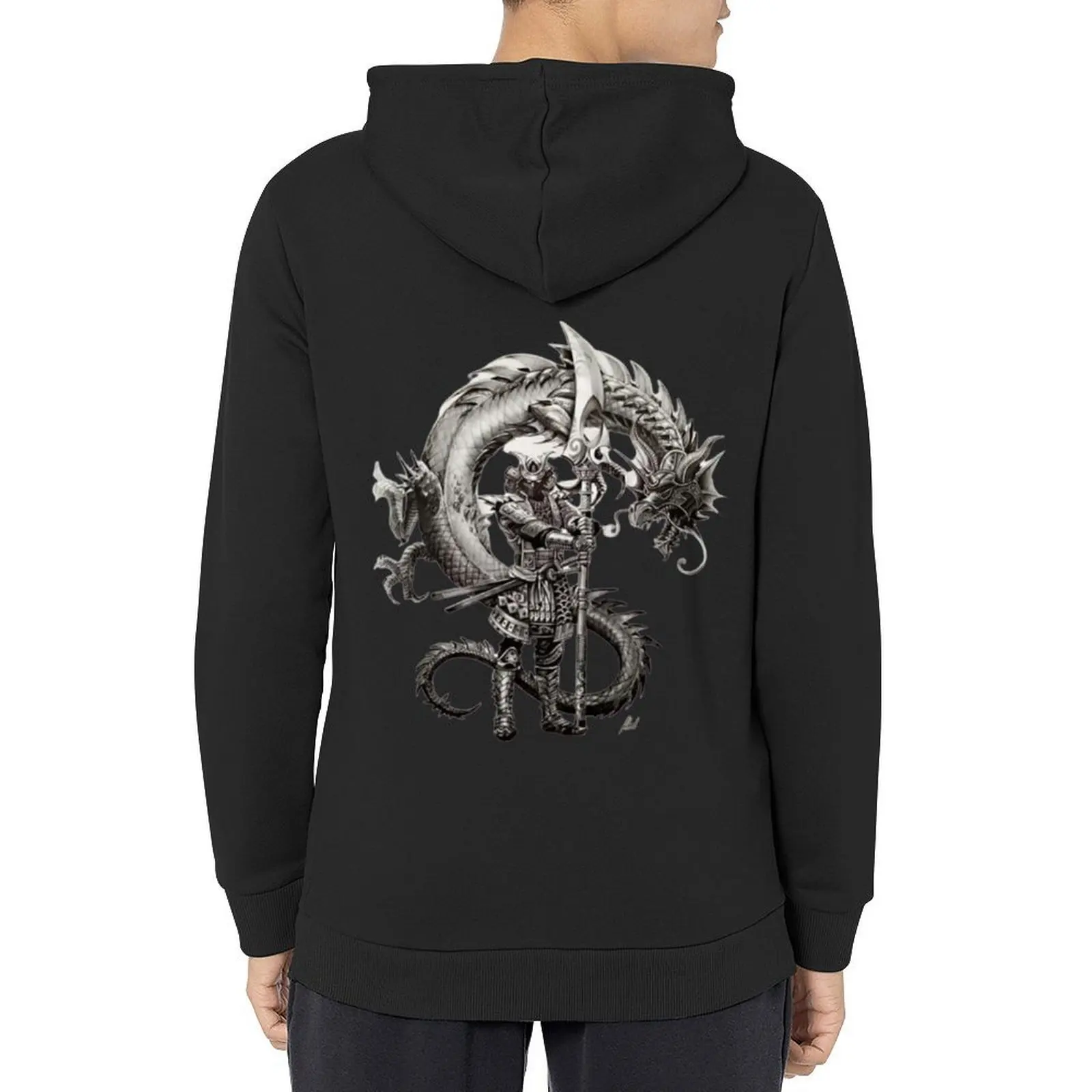 

samourai dragon Hoodie graphic t shirts men hooded shirt men's winter sweater mens clothes new in hoodies & sweat-shirt