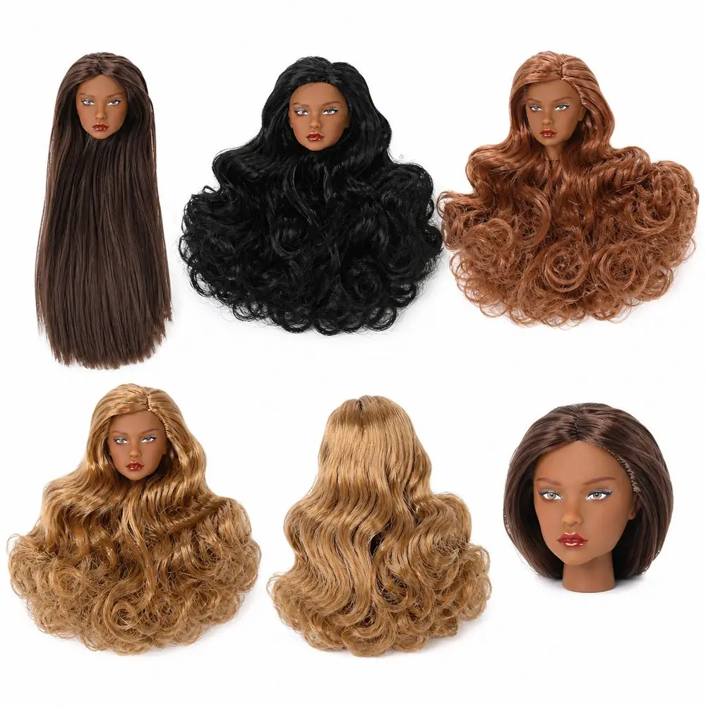 Zubehör Europäisches Gesicht Kopf Langes Haar Weiße Normale Gebräunte Haut Übungskopf für Make-up Modekopf für 11,5 Zoll BJD Körper – Detail 6