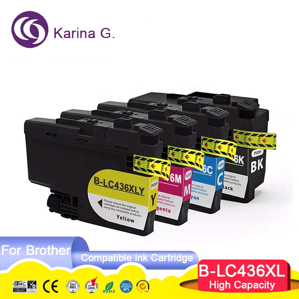 High capacity LC436XL Compatible Ink Cartridge For Brother MFC-J4340DW J4440DW J4540DW J5855DW J5955DW J6555DW J6955DW J6957D