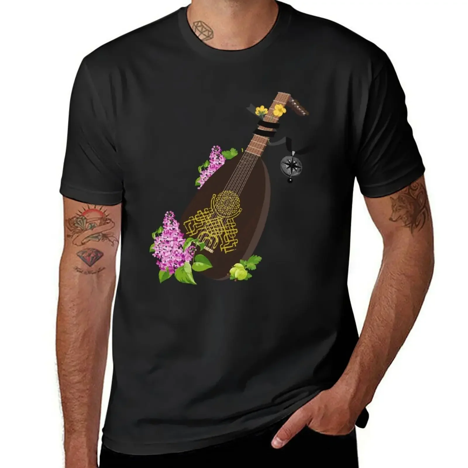 Lute, Lilac and Gooseberries T-Shirt baggy shirts man clothes tops sublime t shirts men