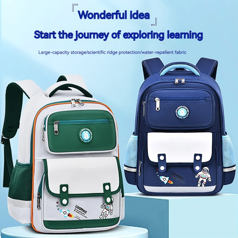 Mochila escolar babu-bean para meninos e meninas, pano oxford, mochila astronauta, resistente ao desgaste, mochila infantil para redução de carga