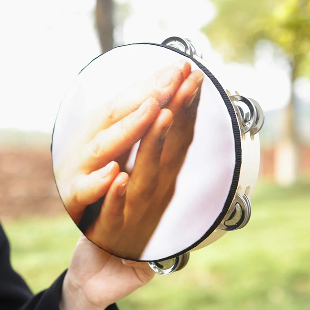 

Handheld Tambourine Drum Loud Sound Percussion Instrument for Children Beginners Musical Performance Dance Party Music