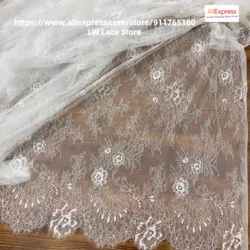 Classic Design Off White French Chantilly Lace Panel 1.5x3M Quality Soft Lace Clothes Sewing Kitchen DIY Lace 2025 Premium