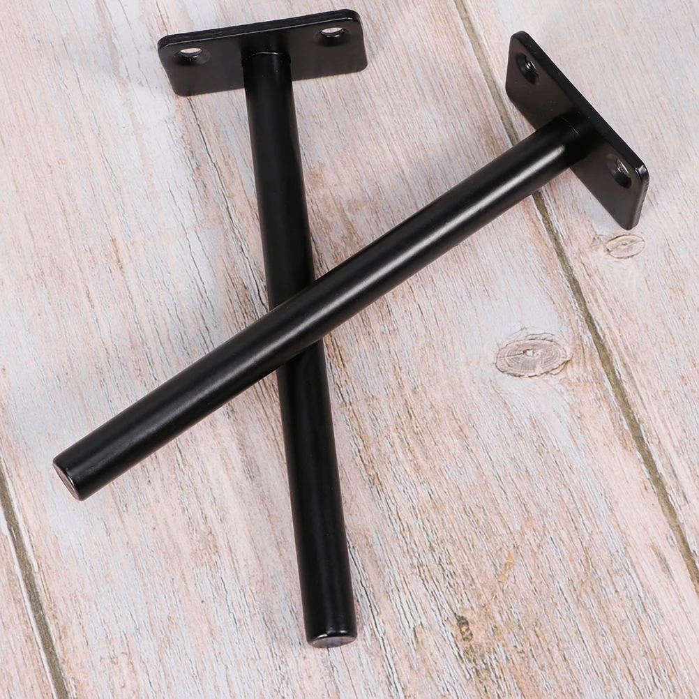 

2pcs Heavy Duty Wall Mounted Metal Brackets Black Shelf Supports For Bookshelves Partitions Easy Install Durable Load Bearing
