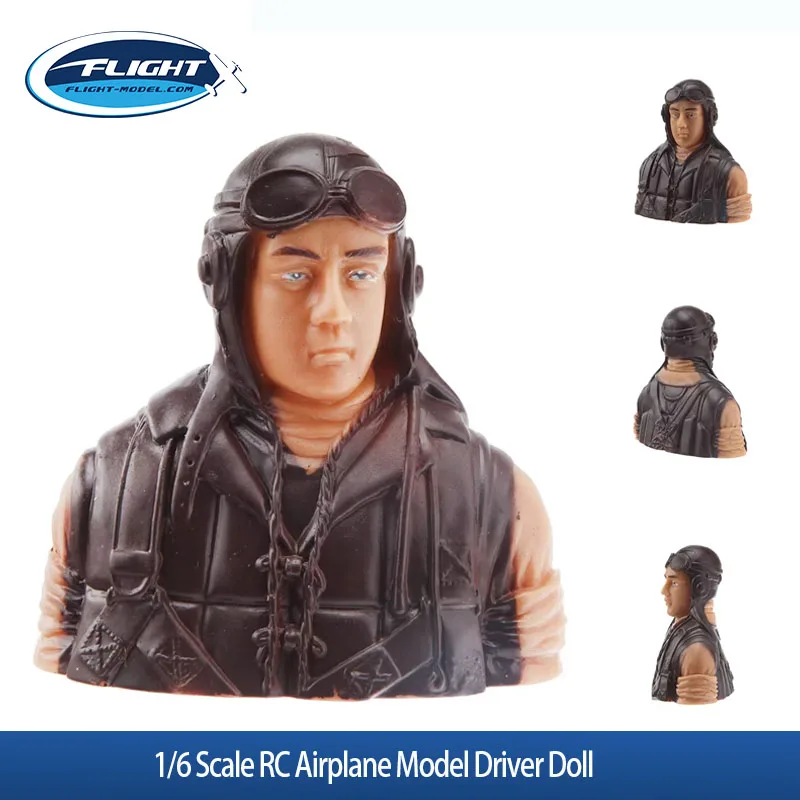 1 Stück Pilotenfigur im Maßstab 1:6, Mini-Dekofigur, RC-Flugzeugmodell, Fahrerfigur, L75×B42×H75mm