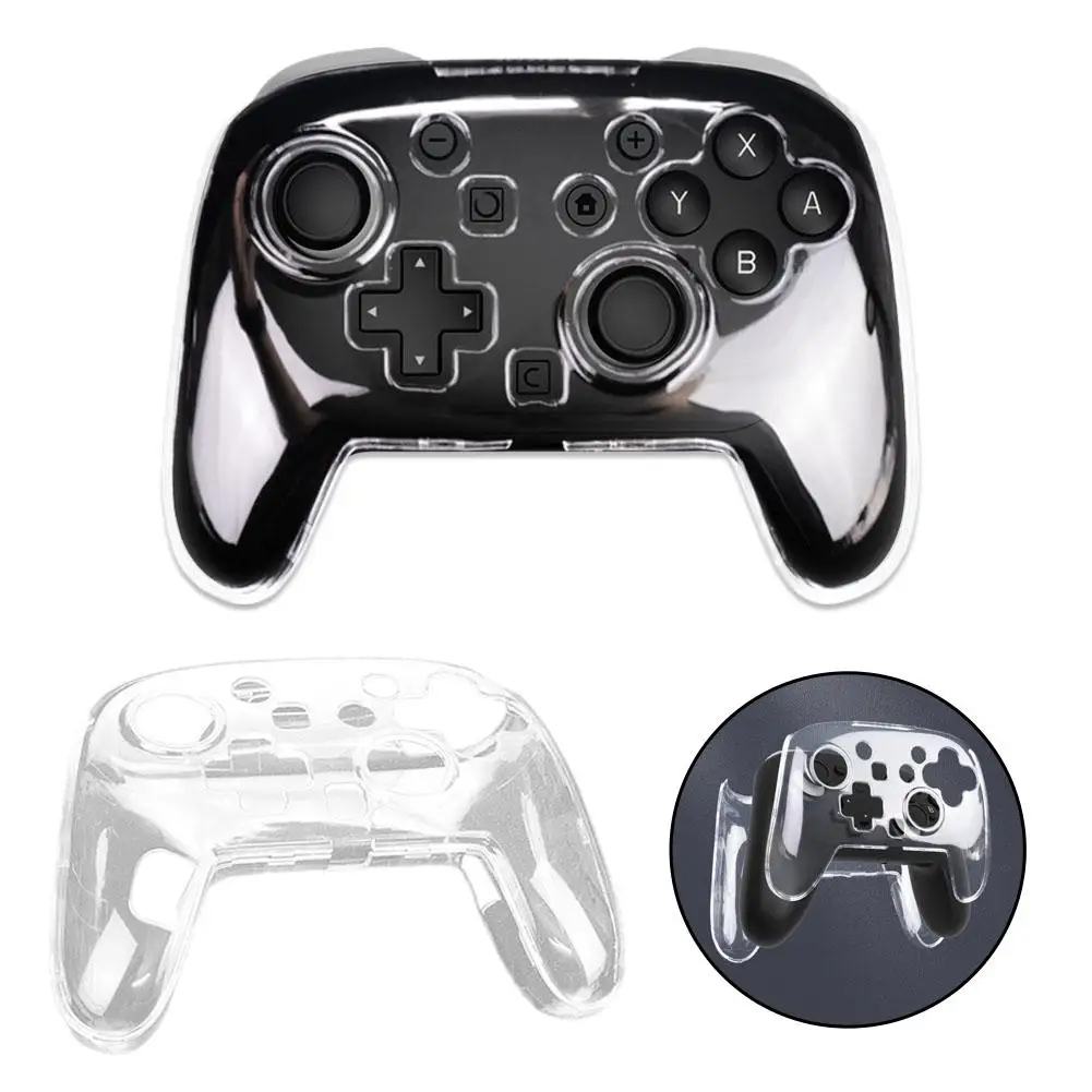 Switch 2 Pro Controller Transparent Protective Case Shockproof Anti-scratch Anti-slip Full Cover Ultra-Clear Crystal Hard Shell