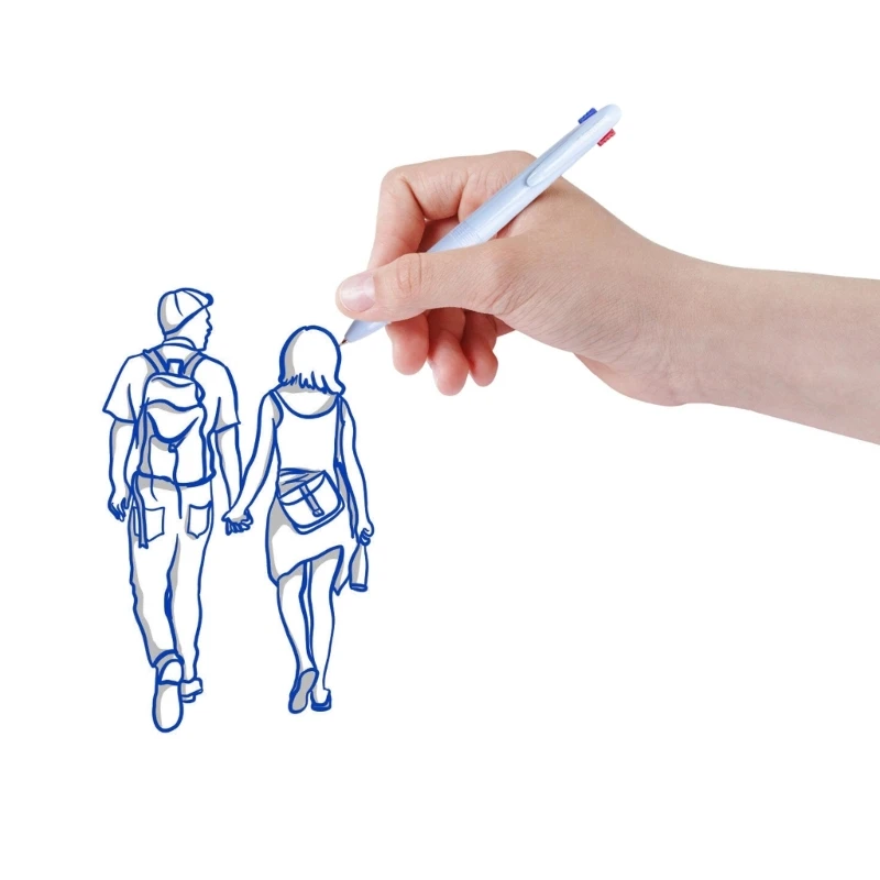 6 قطع قلم حبر جاف قابل للسحب 4 في 1 قلم متعدد الألوان للمدرسة