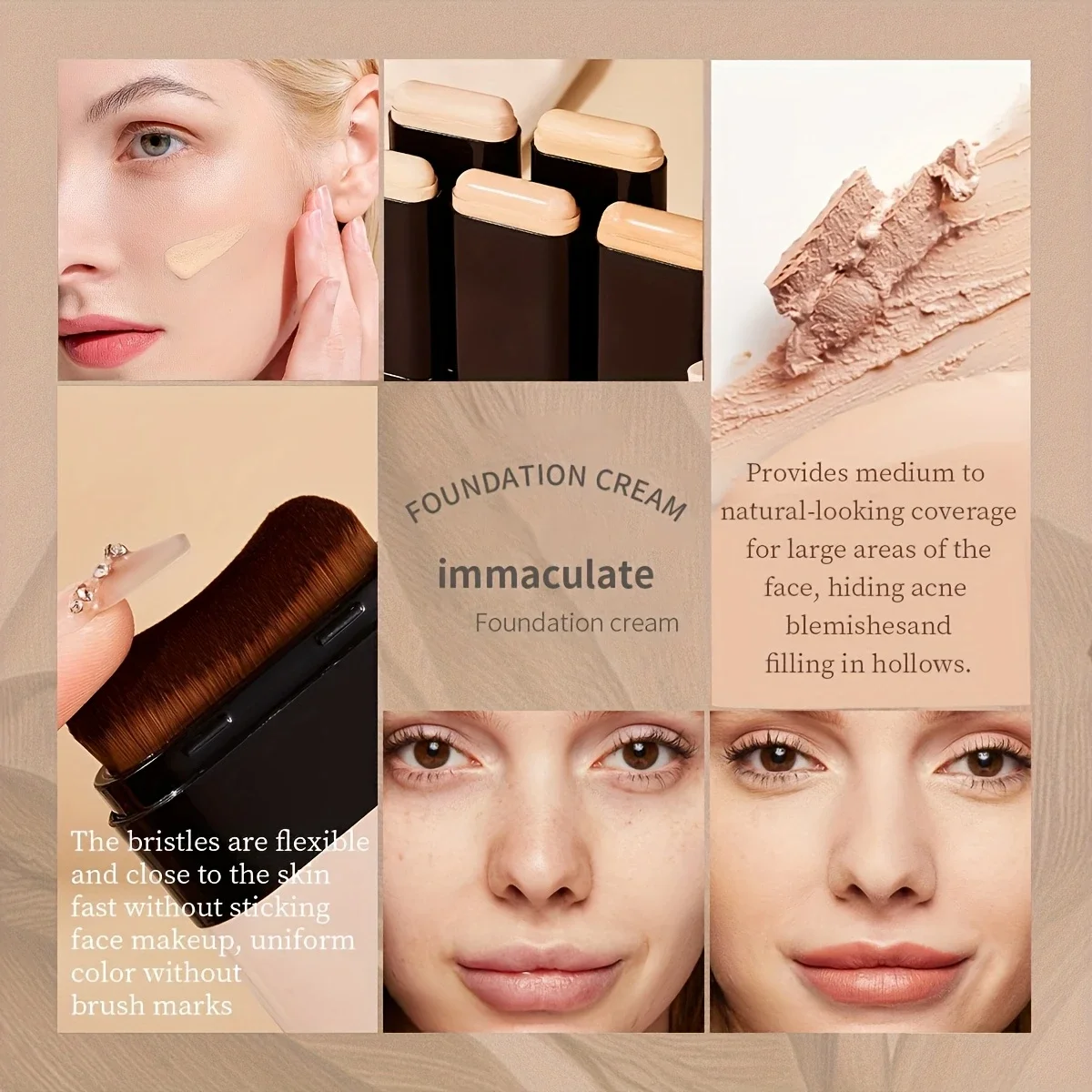 ファンデーション消しゴム、スティックコンシーラー、水、しっとり光を明るくする、ナチュラルカラーファンデーションカバーにきび、目の下の濃いメイクアップ