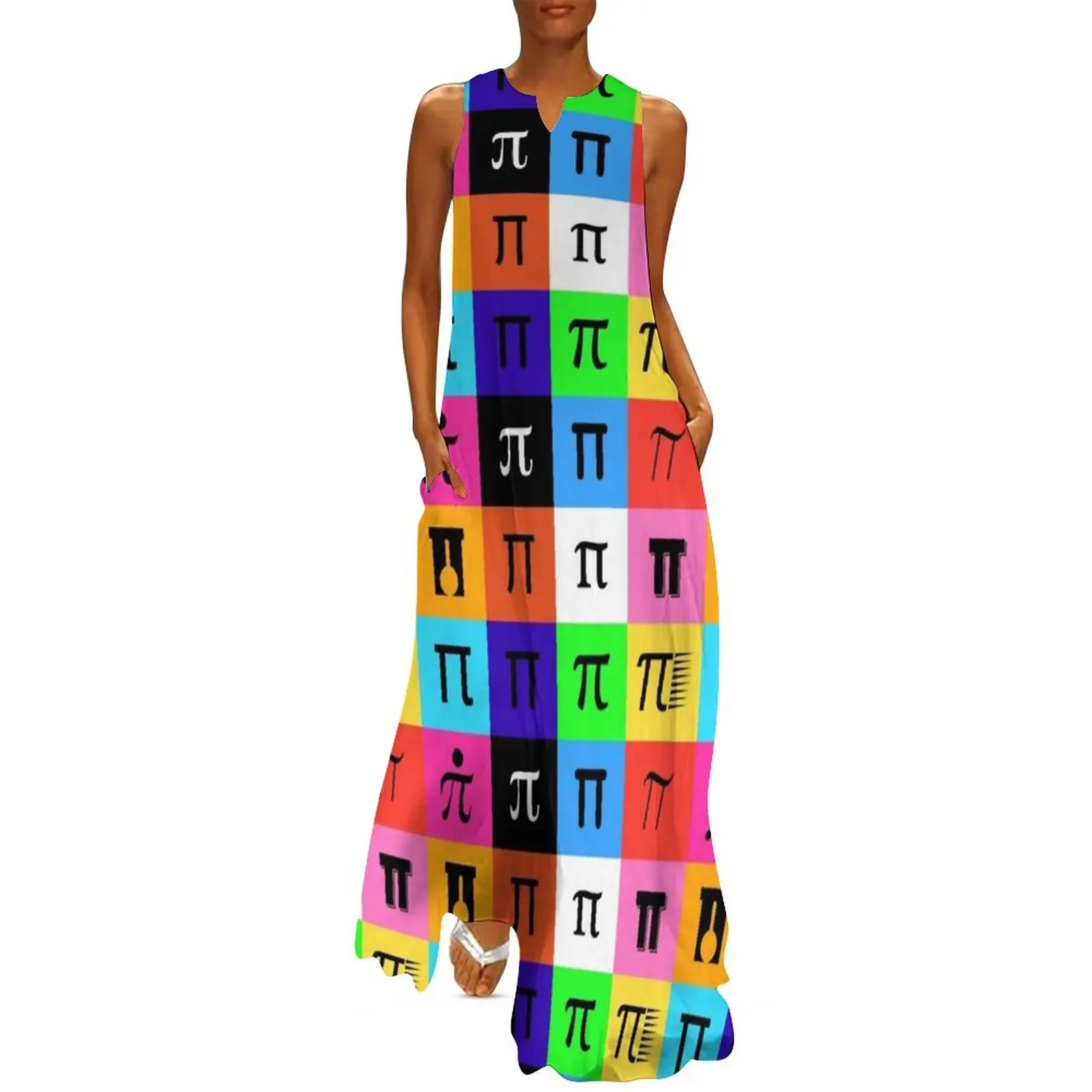 

colorblock happy pi day Long Dress womens dress wedding dresses for woman prom dress women's clothing korea stylish