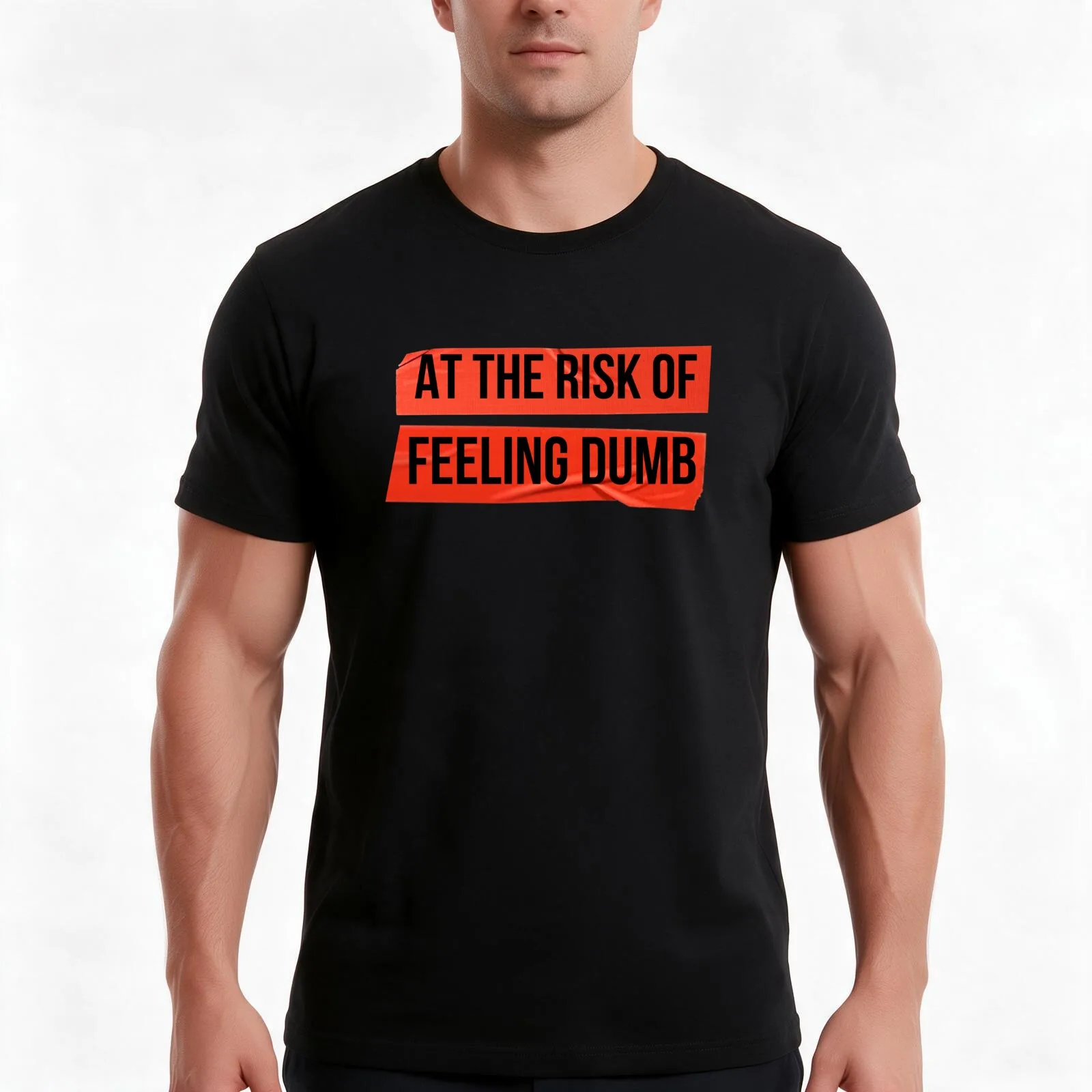 At the Risk of Feeling Dumb T-Shirt, Summer Casual Cotton Tee, Oversized Streetwear Tops, Vintage Graphic Print, 100% Cotton