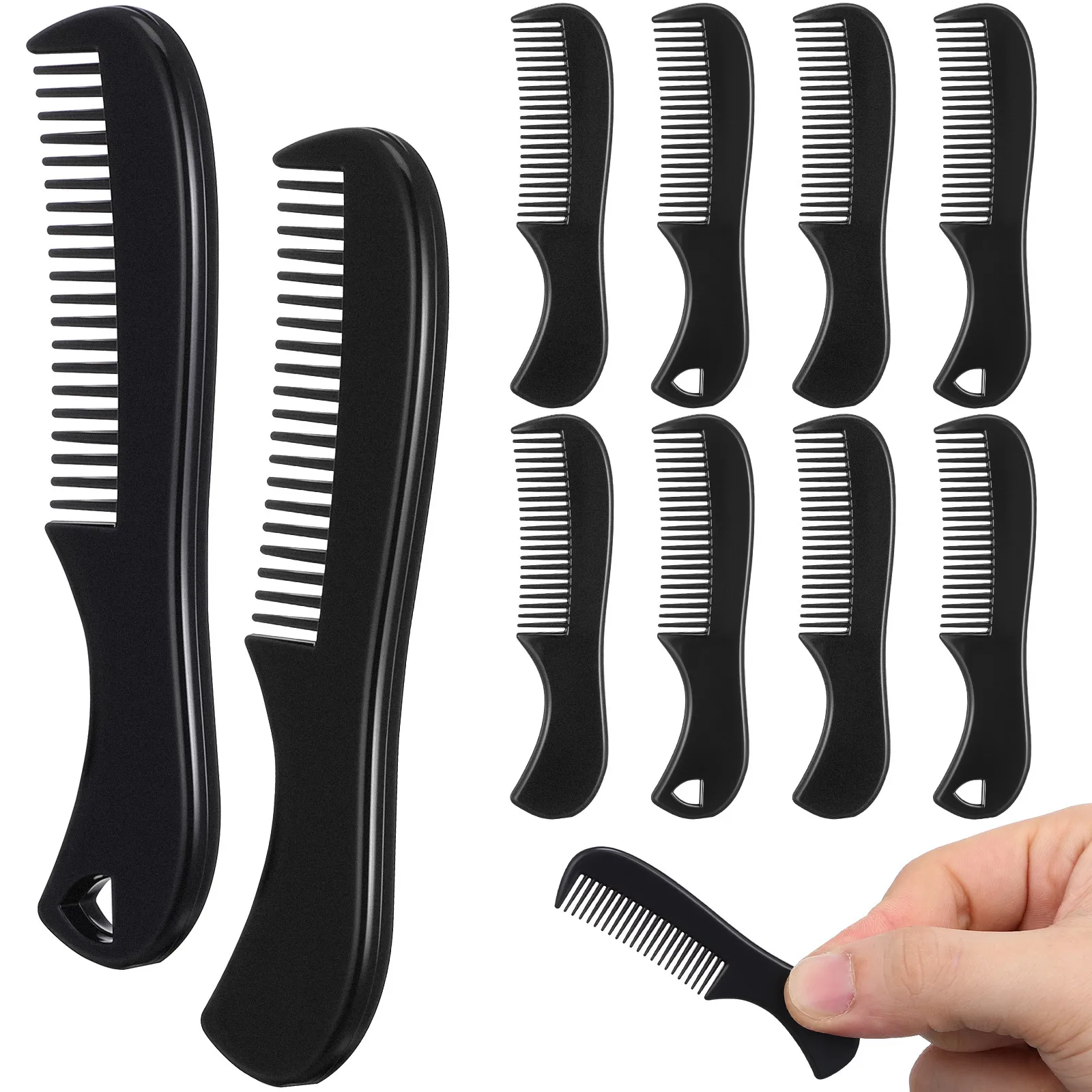 10Pcs Beard Comb Strong Plastic Material Mini Portable Pocket Mustache Styling Tool for Men Grooming Beard Comb