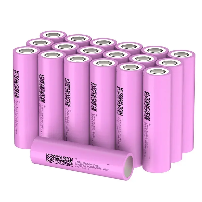 3.7V 2600mAh INR18650 26E Lithium Rechargeable Battery INR18650 26E  High Discharge 30A Power Bateria Cell for Screwdriver