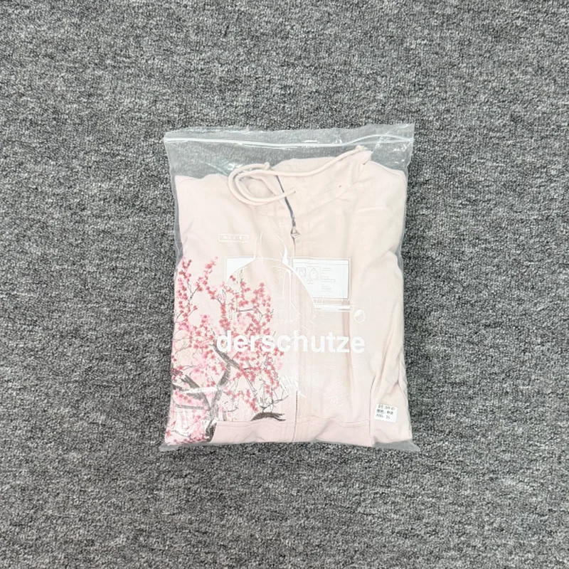 

High-quality Real Photo Derschutze Jacket Streetwear Trend Pink Flower Embroidery Men Women Autumn Winter Clothing