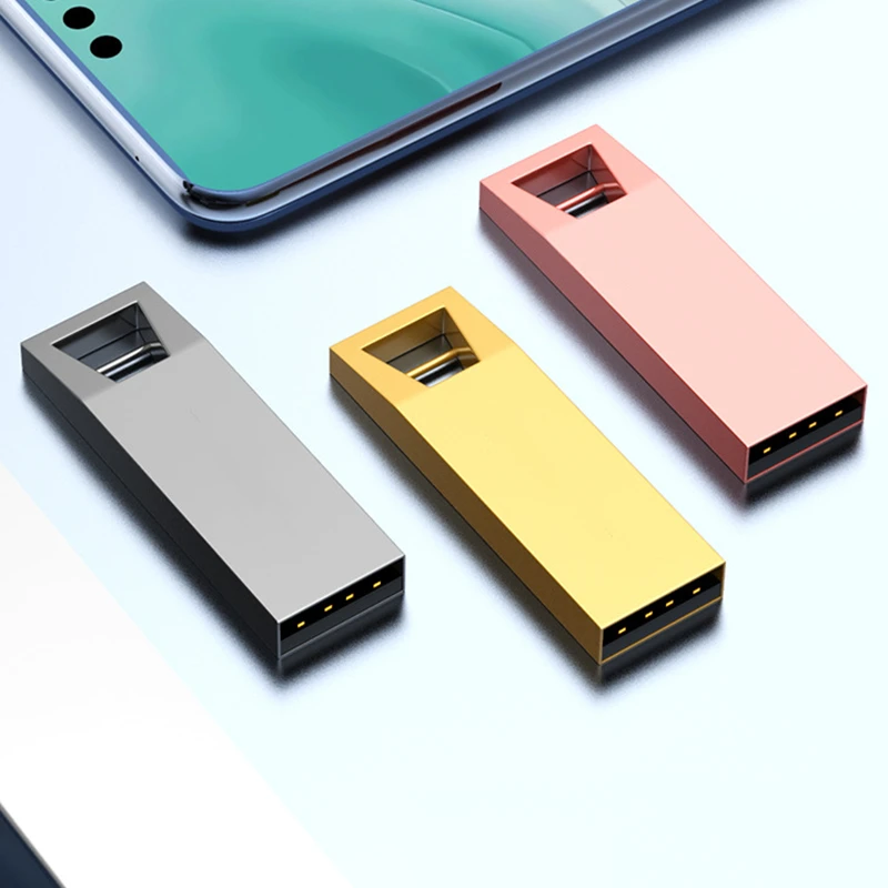 Бесплатная индивидуальная лазерная гравировка логотипа, цветной металлический модный кулон, флэш-накопитель USB2.0, 4 ГБ, 8 ГБ, 16 ГБ, 32 ГБ, 64 ГБ, 128 ГБ, карта памяти