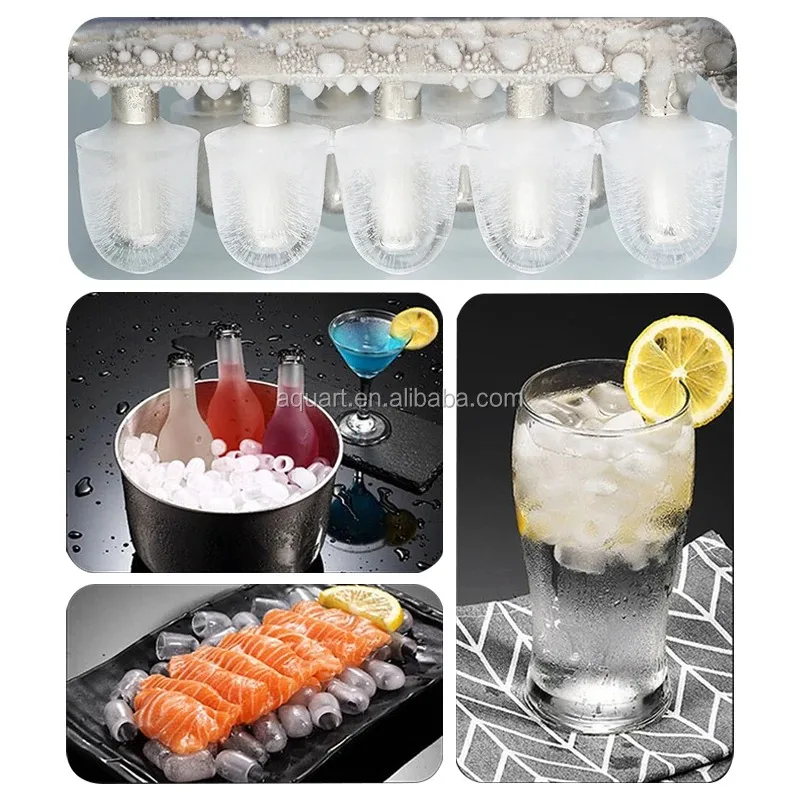 Mini Portable Ice Maker Machine Small Household Automatic Ice Maker Countertop Electric English ABS Plastic Snow Cone Machine 2L