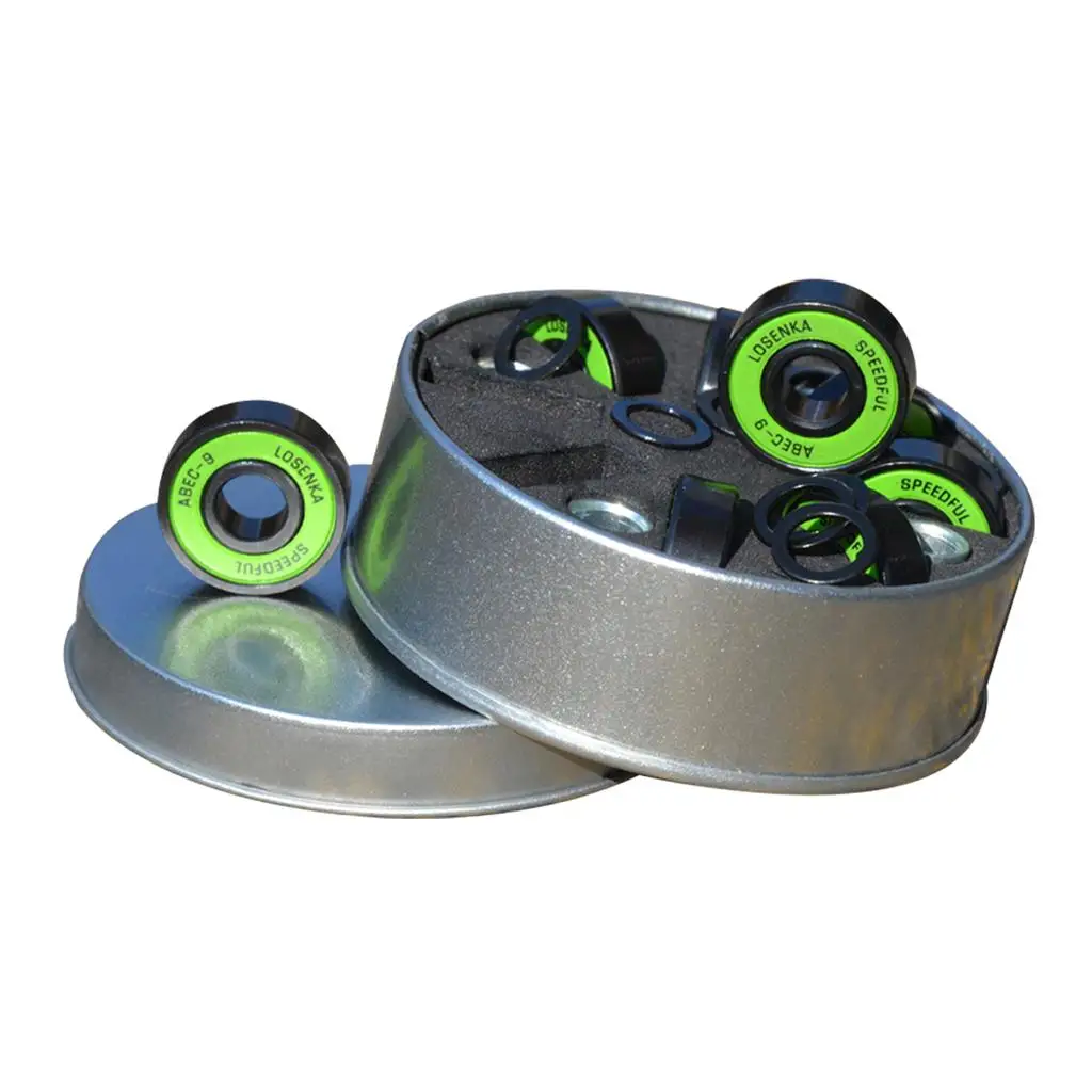 

High Speed Longboard Skateboard Black Wheels with Abec 9-Bearings Spacers